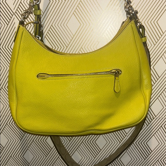 Coach Bright Green Leather Shoulder Bag